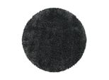 Tappeto A Pelo Alto Fluffy Grey 200 Cm Rotondo