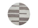 Tappeto A Pelo Alto Gala Beige 200 Cm Rotondo