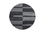 Tappeto A Pelo Alto Gala Grey 120 Cm Rotondo