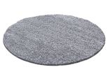 Tappeto A Pelo Alto Life Grigio Chiaro 160 Cm Rotondo