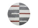 Tappeto A Pelo Alto Gala Terracotta 200 Cm Rotondo