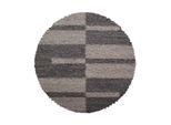 Tappeto A Pelo Alto Gala Taupe 120 Cm Rotondo
