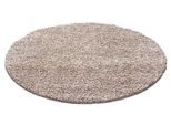 Tappeto A Pelo Alto Life Beige 200 Cm Rotondo