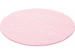 Tappeto A Pelo Alto Life Pink 120 Cm Rotondo