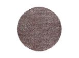 Tappeto A Pelo Alto Enjoy Pink 80 Cm Rotondo