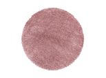Tappeto A Pelo Alto Fluffy Pink 200 Cm Rotondo