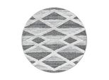 Tappeto A Pelo Alto Pisa Grey 120 Cm Rotondo