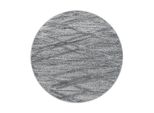 Tappeto A Pelo Alto Pisa Grey 120 Cm Rotondo