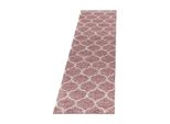 Tappeto A Pelo Alto Salsa Pink 80 X 250 Cm