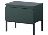 Selsey Bemmi - Comodino Verde Scuro Con Gambe In Metallo
