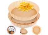 Inserti Per Friggitrice Carta Da Forno Monouso Carta Monouso Per Friggitrice Friggitrice Ad Aria In Carta 20 Cm 50 Pz.