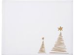 Tovaglietta In Cotone, Bianco Natalizio, Albero Di Natale 33,5X26 Cm