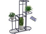 Portafiori In Metallo Nero Con Cinque Livelli Per Piante In Vaso