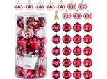 Palline Di Natale Infrangibili Rosse E Bianche 6 Cm 30 Pezzi.