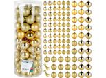 Palline Di Natale Infrangibili Oro 4/6 Cm 100 Pz.