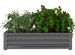 Fortuna Lai Aiuola Rialzata, Fioriera, Orto, Vaso Per Piante, Aiuola Per Erbe Aromatiche Per Giardino, Terrazza, Balcone, Acciaio, Grigio Chiaro, 120 X 120 X 30 Cm