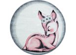 Tappeto Per Bambini Bambi Rosa 160 Cm Rotondo