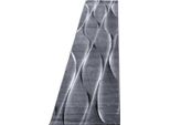 Tappeto A Pelo Corto Parma Black 80 X 300 Cm