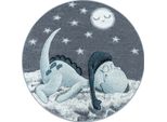 Tappeto Per Bambini Bambi Blue 120 Cm Rotondo