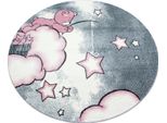 Tappeto Per Bambini Kids Rosa 160 Cm Rotondo