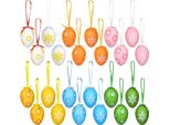 Uova Di Pasqua Uova Di Pasqua Decorative In Plastica Da Appendere 24 Pezzi 6 Cm