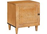 Vidaxl Comodino Marrone Chiaro 40 X 33 X 46 Cm In Legno Massiccio Di Acacia
