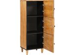 Vidaxl Credenza Con Anta Marrone Chiaro 40 X 33 X 110 Cm In Legno Massiccio Di Mango