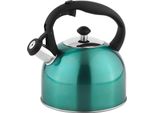 Bollitore Per Tè In Acciaio Inox Amazon Basics, 2,3 L, Blu-Verde