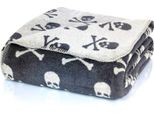 Glart Coperta Coccolosa Teschi Grigi Xl 150X200 Cm, Morbida E Calda Coperta Di Lana Extra Soffice Come Coperta Da Divano Coperta Da Divano, Coperta Coccolosa, Peluche