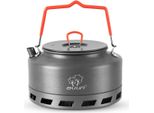 Tentock Bollitore Bollitore Per Tè Da Campeggio Bollitore A Gas A Riscaldamento Rapido Teiera Portatile In Alluminio Flute Bollitore All'aperto 1.1L / 1.6L(1.1L)