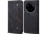 Custodia Per Xiaomi 15 Ultra, Custodia A Portafoglio In Pelle Con Chiusura Magnetica E Supporto Nero