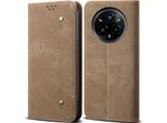 Custodia Per Realme 14 Pro+, Custodia A Portafoglio In Pelle Con Chiusura Magnetica E Supporto Khaki