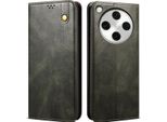 Custodia Per Oppo Find X8S In Pelle Flip Case Portafoglio Con Funzione Stand Verde