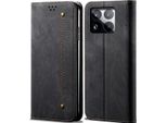 Custodia Per Xiaomi 15 Pro, Custodia A Portafoglio In Pelle Con Chiusura Magnetica E Supporto Nero