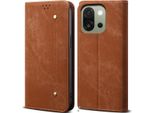 Custodia Per Oneplus 13S, Custodia A Portafoglio In Pelle Con Chiusura Magnetica E Supporto Marrone