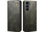 Custodia Per Samsung Galaxy A26 In Pelle Flip Case Portafoglio Con Funzione Stand Verde