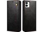 Custodia Per Samsung Galaxy A07 In Pelle Flip Case Portafoglio Con Funzione Stand Nero