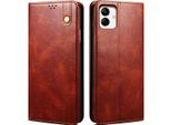 Custodia Per Samsung Galaxy A07 In Pelle Flip Case Portafoglio Con Funzione Stand Rosso