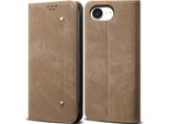 Custodia Per Iphone 16E, Custodia A Portafoglio In Pelle Con Chiusura Magnetica E Supporto Khaki