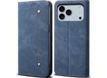 Custodia Per Iphone 17 Pro Max, Custodia A Portafoglio In Pelle Con Chiusura Magnetica E Supporto Blu