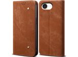 Custodia Per Iphone 16E, Custodia A Portafoglio In Pelle Con Chiusura Magnetica E Supporto Marrone