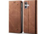 Custodia Per Iphone 17, Custodia A Portafoglio In Pelle Con Chiusura Magnetica E Supporto Marrone