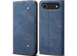 Custodia Per Iphone 17 Air, Custodia A Portafoglio In Pelle Con Chiusura Magnetica E Supporto Blu