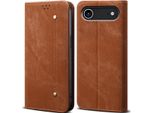 Custodia Per Iphone 17 Air, Custodia A Portafoglio In Pelle Con Chiusura Magnetica E Supporto Marrone