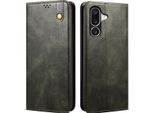 Custodia Per Samsung Galaxy M56 In Pelle Flip Case Portafoglio Con Funzione Stand Verde