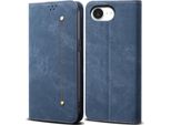 Custodia Per Iphone 16E, Custodia A Portafoglio In Pelle Con Chiusura Magnetica E Supporto Blu