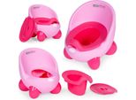 Riduttore Wc Per Bambini, Inserto Rimovibile, Gambe Antiscivolo, Rosa, Ecotoys