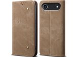 Custodia Per Iphone 17 Air, Custodia A Portafoglio In Pelle Con Chiusura Magnetica E Supporto Khaki