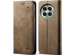 Custodia Per Oneplus 13, Custodia A Portafoglio In Pelle Con Chiusura Magnetica E Supporto Khaki