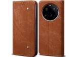 Custodia Per Xiaomi 15 Ultra, Custodia A Portafoglio In Pelle Con Chiusura Magnetica E Supporto Marrone